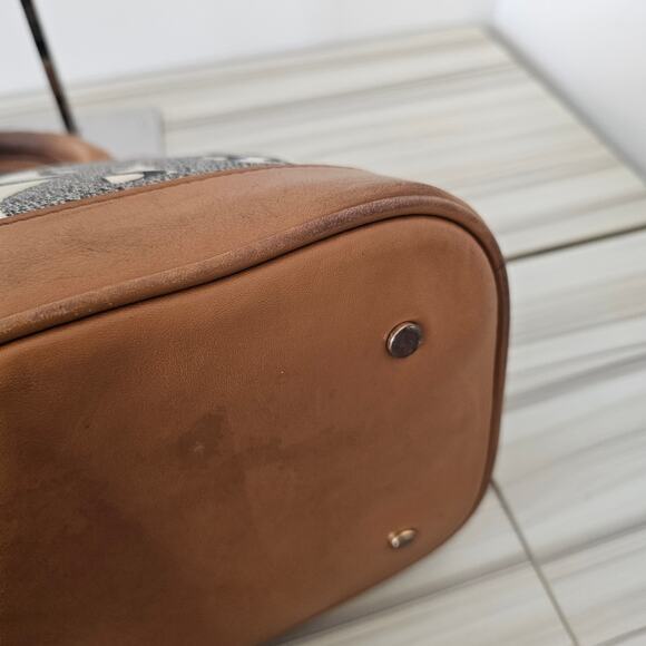 Tous Kaus Vintage Beard Print Satchel Large Handbag - Picture 7 of 10